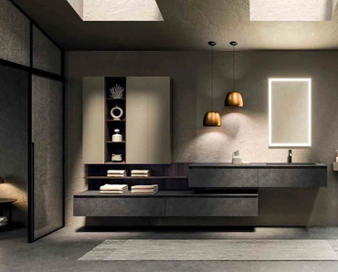 Mobile da Bagno sospeso 360Gradi_Concept_05 in gres di Altamarea