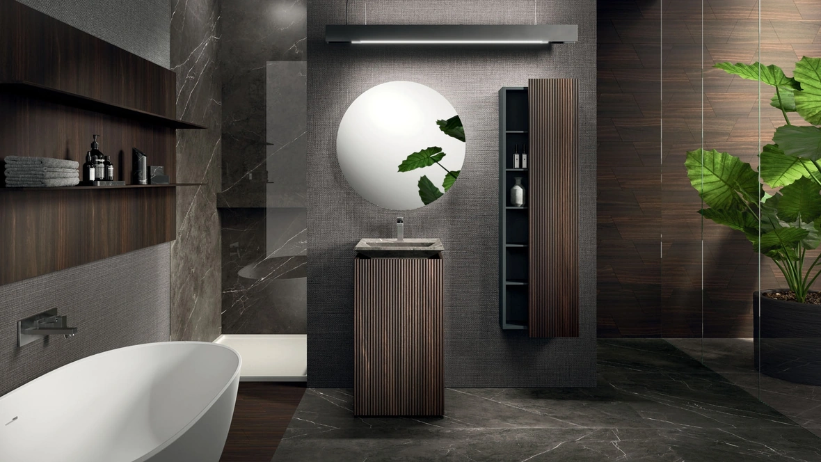 Mobile da Bagno a terra Lympha 09 in rovere di Arrital