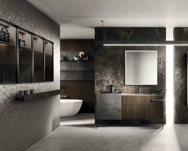 Mobile da Bagno Lympha_Concept_02 in legno e laccato di Altamarea