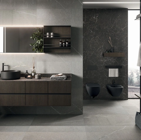 Mobile da Bagno sospeso Modo Project 09 in Rovere Cacao di Arrital