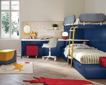 Cameretta con letti a castello Dots di Nidi