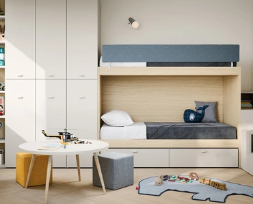 Cameretta con letti a castello Nuk di Nidi