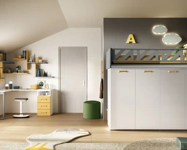 Cameretta a soppalco K109 di Moretti Compact Camerette