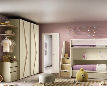 Cameretta con letti a castello K125 di Moretti Compact Camerette