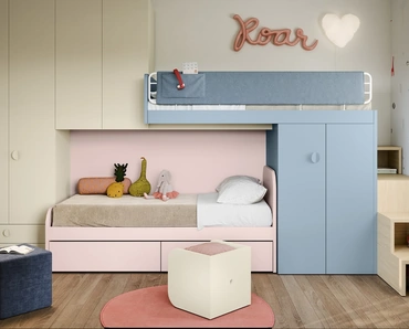 Cameretta con letti a soppalco di Nidi