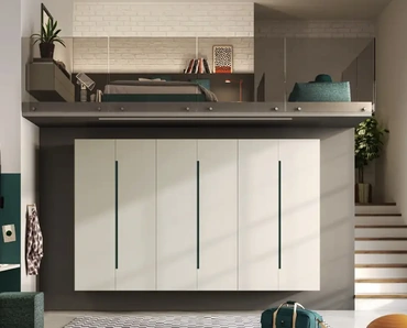 Cameretta con soppalco Y115 di Moretti Compact Camerette