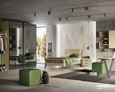 Cameretta componibile Y116 di Moretti Compact Camerette