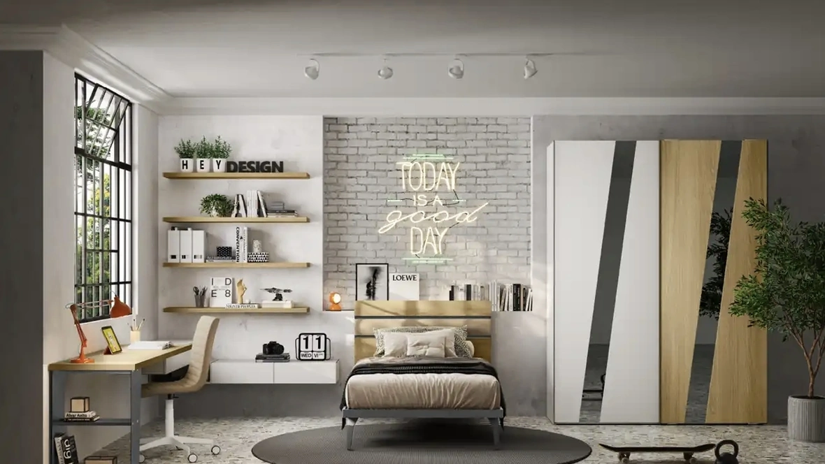 Cameretta componibile Y119 di Moretti Compact Camerette