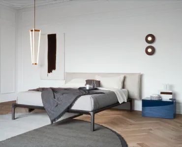 Comodino in laccato lucido Easy System di Novamobili