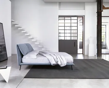 Letto in tessuto imbottito Eos di Noctis