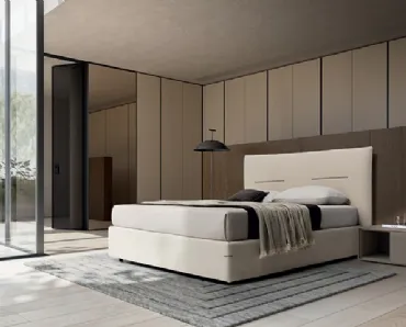 Letto Horizon in tessuto imbottito di Ennerev