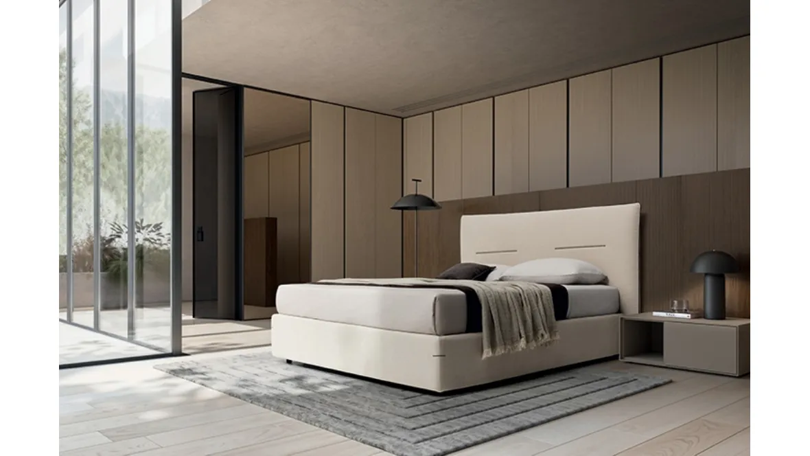 Letto Horizon in tessuto imbottito di Ennerev