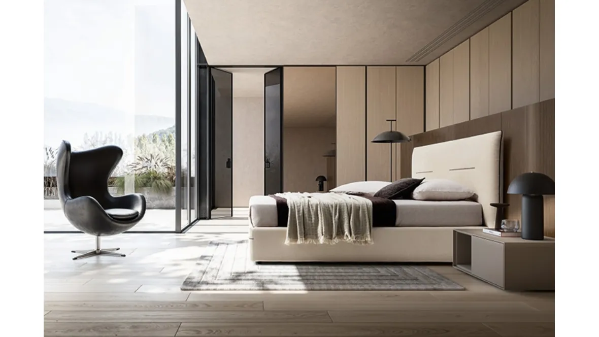 Letto Horizon in tessuto imbottito di Ennerev