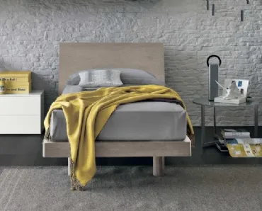 Letto singolo con testiera Clio di Tomasella