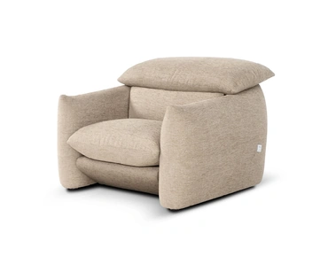 Poltrona in tessuto imbottito Choco Magic di Calia