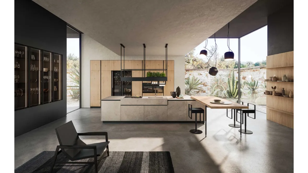 Cucina Design con isola Ak 04 03 di Arrital