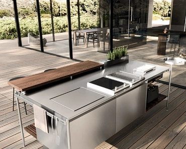 Cucina Design outdoor Solaria Isola Monoblocco di Arrital