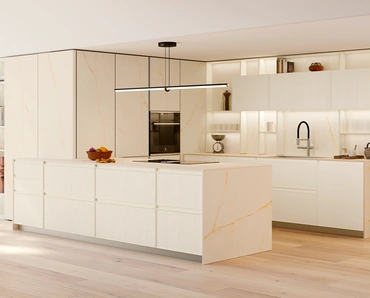 Cucina Moderna Sakura 13 in Frassino laccato Bianco di Veneta Cucine